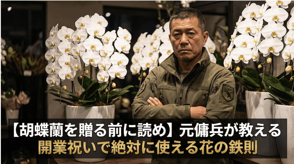 【胡蝶蘭を贈る前に読め】元傭兵が教える開業祝いで絶対に使える花の鉄則